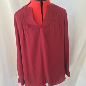 Deep Red Popover shirt